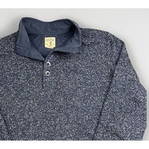 Red Head Men's 2XL Fleece Sweater Pullover Quarter‎ Button Blue